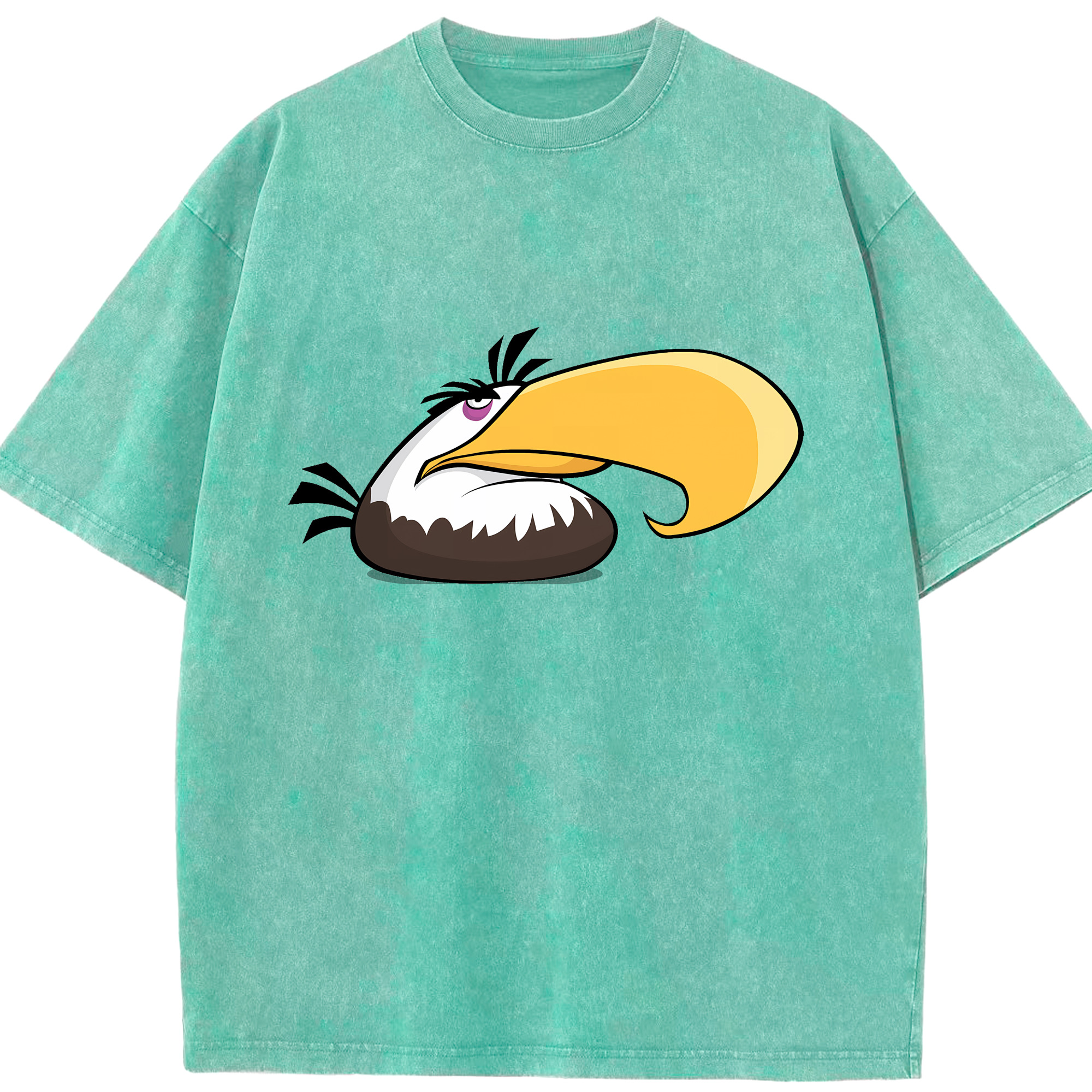 （画像用） Angry Birds アングリーバード 綿100% ヴィンテージ風 半袖Tシャツ（フロントプリント）